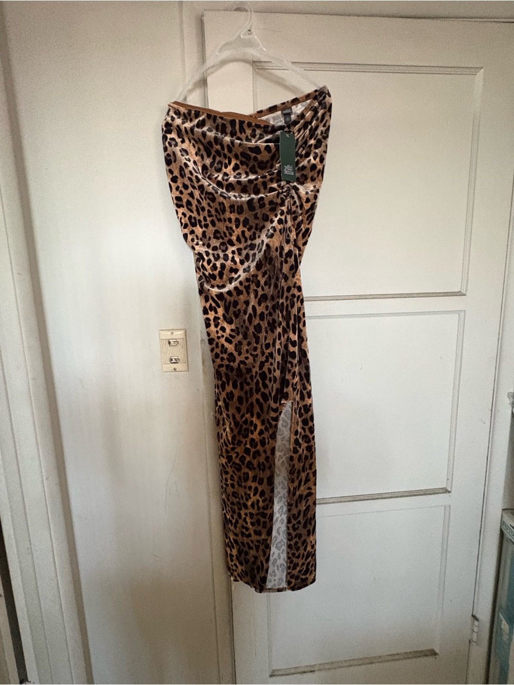 Leopard Print Slip Skirt